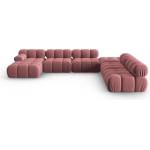 Micadoni Диван от розово кадифе 379 cm Bellis - Micadoni Home (MIC_SET6R_2_F1_BELLIS1)