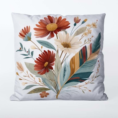 Takoy Povlak na polštář 45x45 nepromokavý polyester boho květiny 2-HT-00312 | 45 x 45 cm