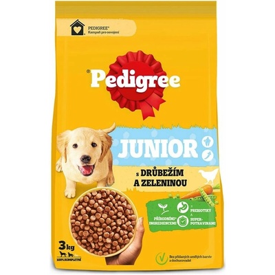 Pedigree Junior s drůbežím masem a zeleninou 3 kg