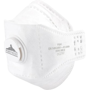 Portwest eagle p391 / Респиратор с клапан ffp3, 10 броя в опаковка (p391whr)