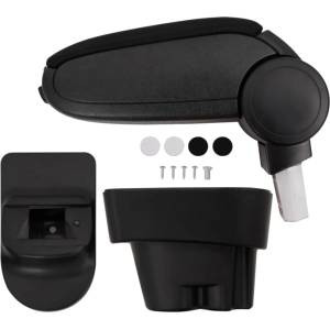 vidaXL Подлакътник за кола черен 12x36x(33, 5-48) см ABS (154670)