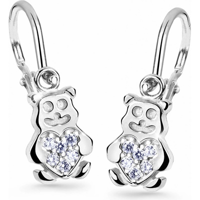 Cutie Jewellery dětské náušnice z bílého zlata Medvídci C2751-10-X-2 bílá