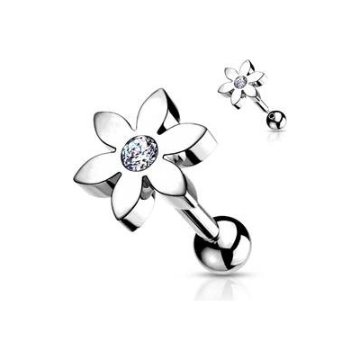 Šperky4U Cartilage piercing do ucha kytička CP1078