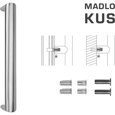 MPkovania FT - MADLO kód K40 40x20 mm SP ks Rozteč madla: 350 mm, Rozmer profilu madla: 40x20 mm, Dĺžka: 370 mm