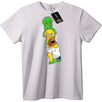 NOONEBRAND Тениска Simpsons Зелена Глава - 2XL, White