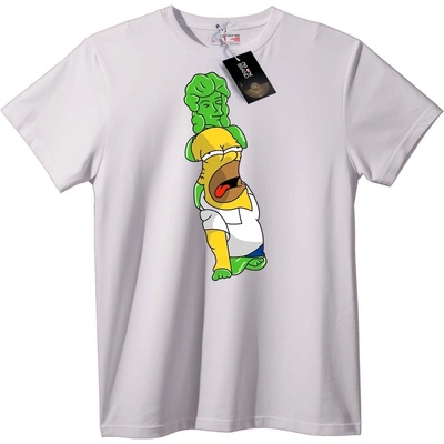 NOONEBRAND Тениска Simpsons Зелена Глава - 2XL, White