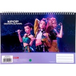  Скицник A4 K-Pop Demon Hunters Huntrix Lilac, 30 листа, спирала (364-02413)