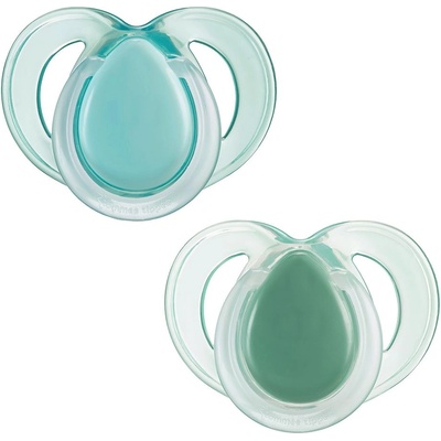 Tommee Tippee Ортодонтични залъгалки Tommee Tippee - Night Time, 18-36 м, 2 броя, зелени (43340099)