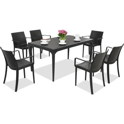 BICA Трапезен комплект за градината Oslo / Victoria 6 антрацит Bica (BC435ANT-6x351ANT)