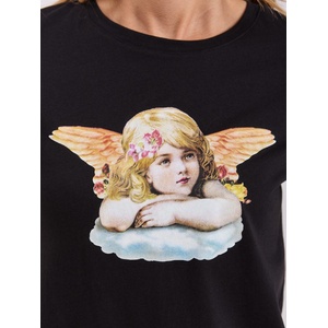 Rue Paris Дамска тениска модел 2307.21 Rue Paris цвят черен