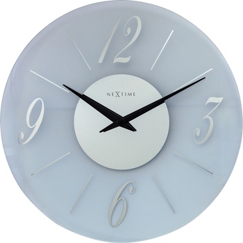 NeXtime Стенен часовник Dali кръгъл прозрачно-сив (3304FR)