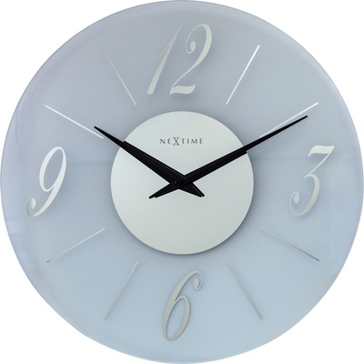 NeXtime Стенен часовник Dali кръгъл прозрачно-сив (3304FR)