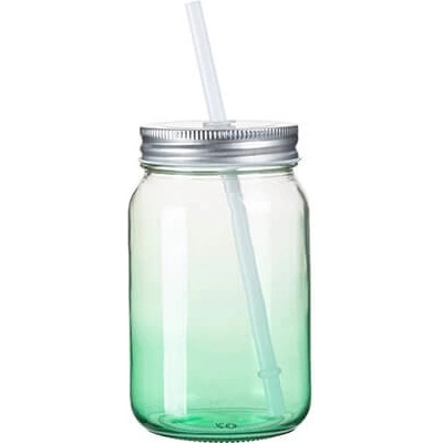 Mason Sklenice Jar bez ouška zelený gradient sublimace termotransfer 450 ml