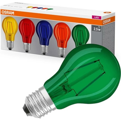 Osram 5PAK LED žárovka LED E27 A60 2W 235lm 2700K Teplá bílá 300° Filament Star Mix barev OSRLED4026