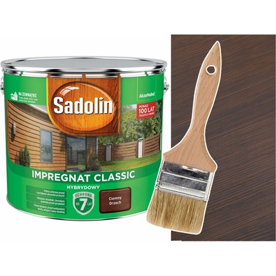 Hybridní lazura na dřevo Sadolin Classic Tmavý ořech 4,5 l