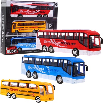 Majlo Toys Zostava autobusov na zotrvačník 3 kusy