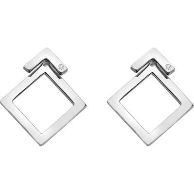 Hot Diamonds Stříbrné náušnice s diamanty Paired DE887