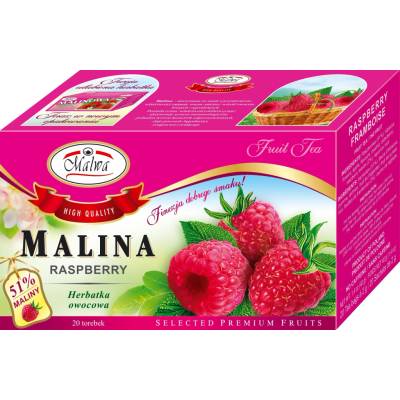 Malwa Malinový ovocný čaj 20 vrecúšok