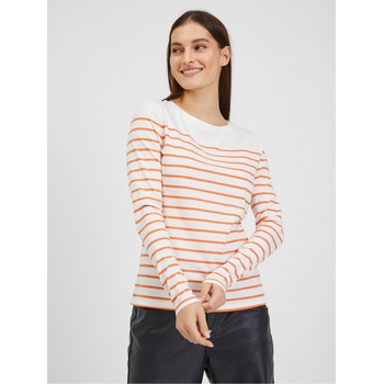 Orsay Оранжево-бяла дамска тениска на райе ORSAY Orsay | Byal | ЖЕНИ | S