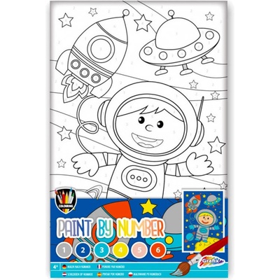 GRAFIX Malování podle čísel pro děti Kosmonaut