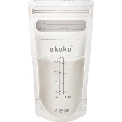 Vrecká na uskladnenie materského mlieka Akuku 30 ks. 30 ks 150 ml