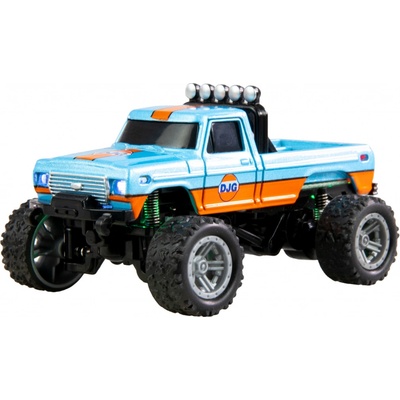 Amewi RC Monster Truck kovový RTR LED Tempomat 2,4GHz modro oranžový 1:64