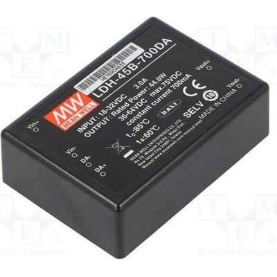 MEAN WELL LDH-45B-700DA Měnič: DC/DC; 44,8W; Uvst: 18÷32VDC; Uvýst: 36÷64VDC; Ivst: 2A; THT
