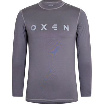 OXEN Фланелка с дълъг ръкав OXEN Men's Long Sleeve Baselayer Top - Gun Grey