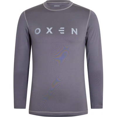 OXEN Фланелка с дълъг ръкав OXEN Men's Long Sleeve Baselayer Top - Gun Grey