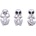 Nemesis Now Комплект статуетки Nemesis Now Adult: Humor - Three Wise Aliens, 7 cm (U5929V2)