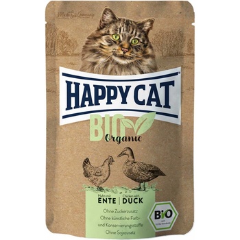 Happy Cat Bio Pouch kuře a kachna 12 x 85 g