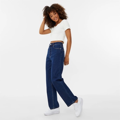Jack Wills Дънки Jack Wills Hollie Super High Rise Jeans - Dark Indigo