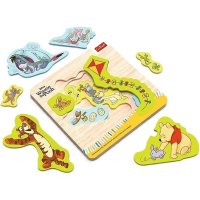 Trefl Дървен пъзел Trefl - Winnie The Pooh, 12 части, многослоен (61866)