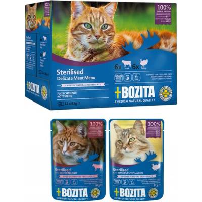 Bozita Sterilised Multibox mix masové kousky v želé 12x 85 g