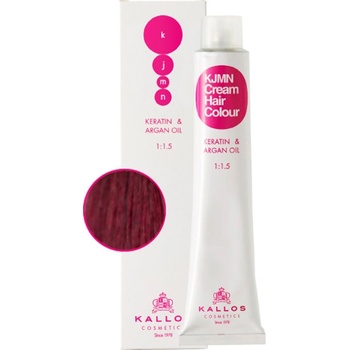 Kallos KJMN s keratinem a arganovým olejem 6.20 Dark Violet Blond Cream Hair Colour 1:1.5 100 ml