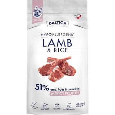 Baltica Hypoalergenní Adult Small jehněčí a rýže 3 kg
