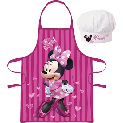 Euroswan Dívčí zástěra s čepicí Minnie a srdíčka