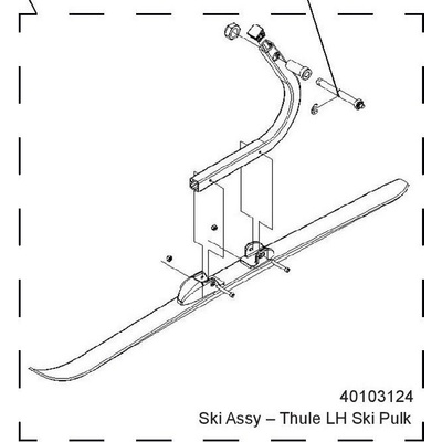 Ski Assembly-LH Ski polkou Thule 40103124