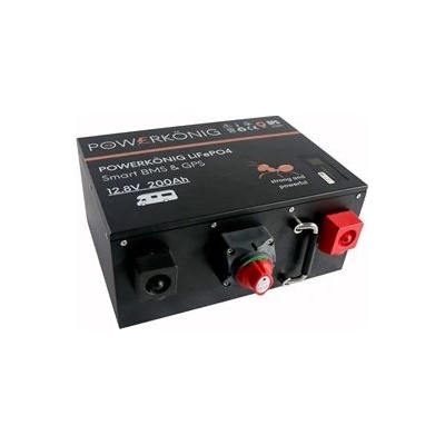 POWERKÖNIG LiFePO4 12,8V 200Ah Untersitz Smart BMS s Bluetooth PK12200US