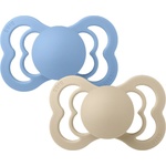 BIBS Комплект залъгалки Bibs - Supreme, 0-6 м, 2 броя, Vanilla/Sky Blue (160432) - ozone