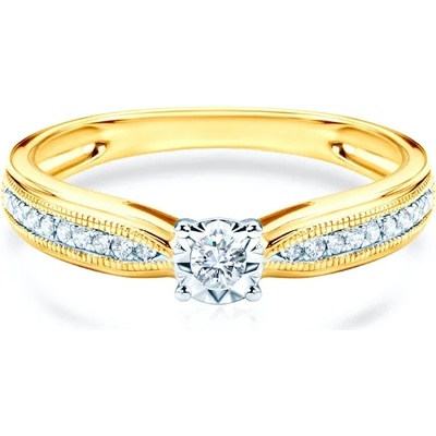 SAVICKI Годежен пръстен Savicki: двуцветно злато, диаманти