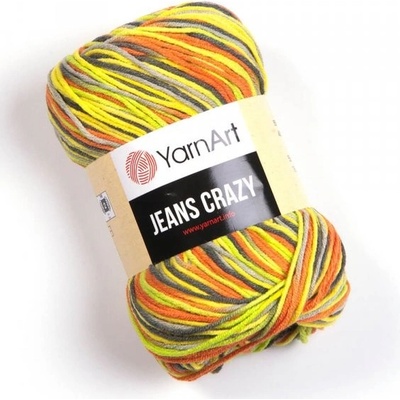YarnArt Jeans crazy 7201 žluto-oranžová melange