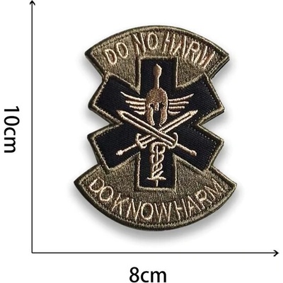 WARAGOD Vyšívaná nášivka Do No Harm The Vintage Totem Legion Symbol 02