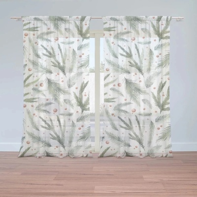 Sablio Záclony Vůně jehličí: 2ks 150x250cm
