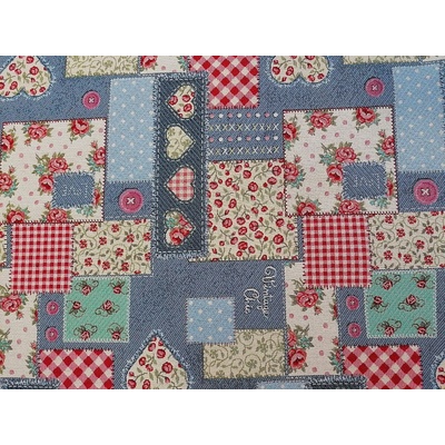 Gobelínová látka VINTAGE PATCHWORK šíře 280 cm
