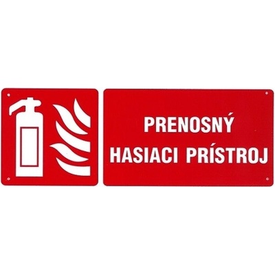 Tabuľka plastová Prenosný hasiaci prístroj 210x80mm