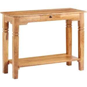 vidaXL Конзолна маса, 100x40x76 cм, акациево дърво масив (338033)