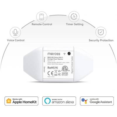 Meross Смарт контролер за гаражна врата Meross (HomeKit)