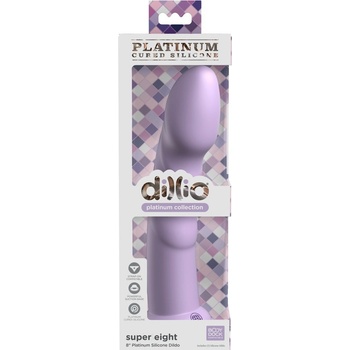 Pipedream Dillio Platinum Super Eight 8" Silicone Dildo fialové