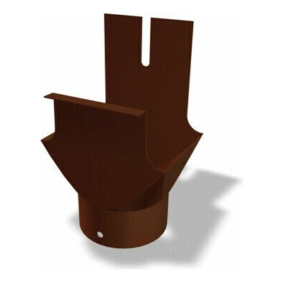 Prefa P.10 Kotlík hranatého žľabu hliník 01 333 mm Ø 100 mm hnedá